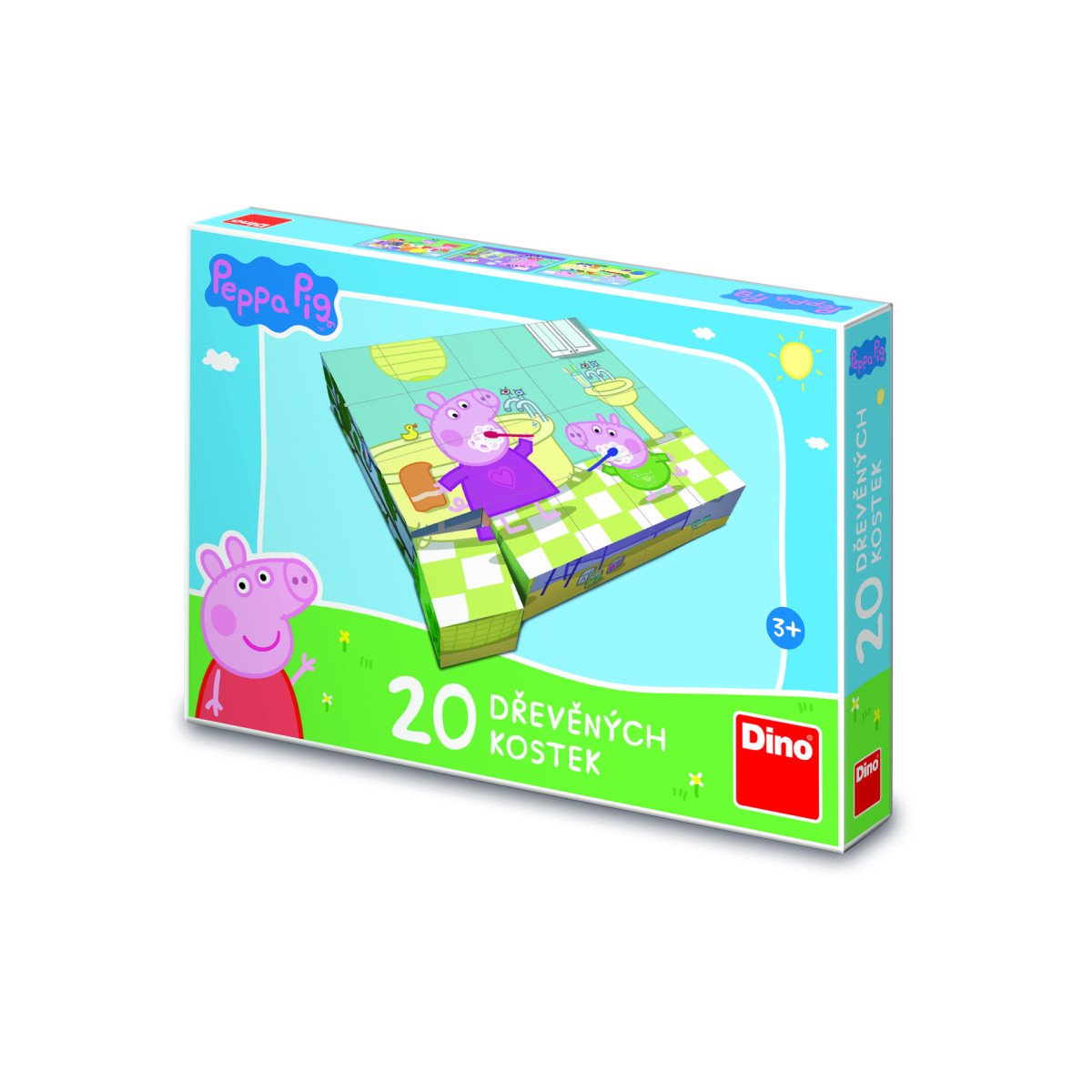Peppa Pig Veselý den Dřevěné kostky 20 ks