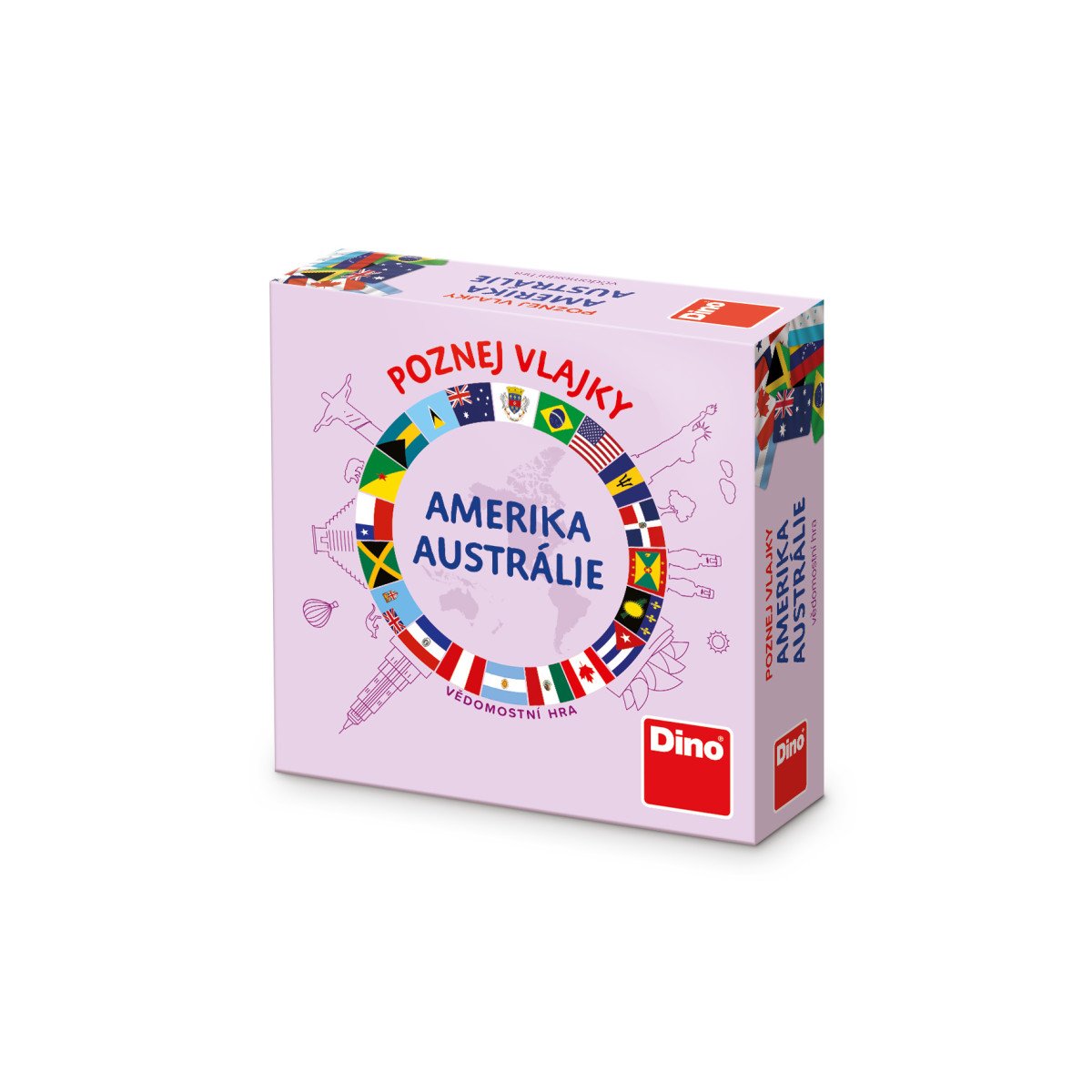 Poznej vlajky Amerika a Austrálie - cestovní hra