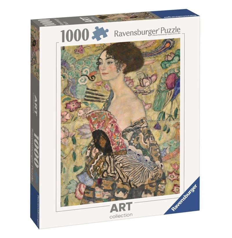 Puzzle Gustav Klimt Dáma s vějířem 1000 dílků