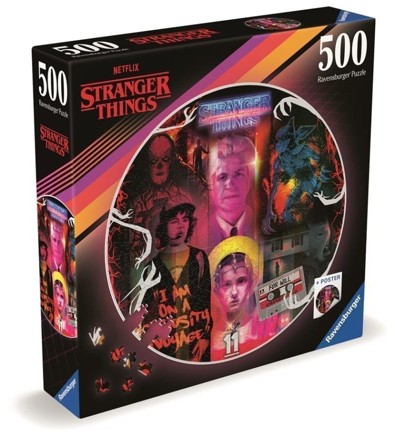 Kruhové puzzle Stranger Things 500 dílků