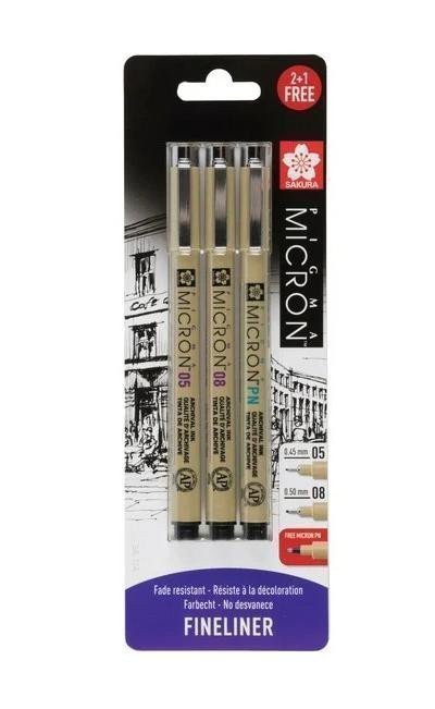 Sakura Sada Pigma Micron Black 21 PN zdarma