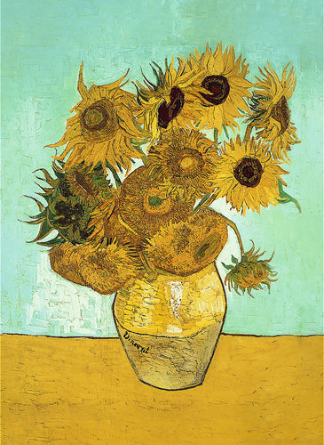 Dřevěné puzzle Art: Vincent van Gogh - Slunečnice 200 dílků