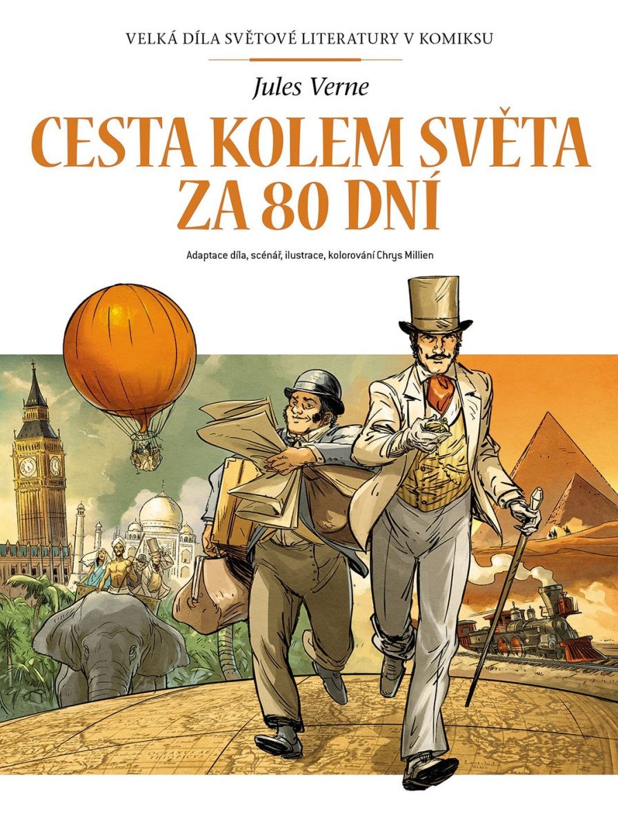 Cesta kolem světa za 80 dní - Velká díla světové literatury v komiksu – Verne Jules