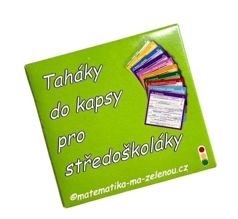 Taháky do kapsy pro středoškoláky - Matematika kartičky v krabičce – Zelená Zuzana