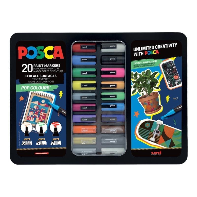 Posca sada popisovačů POP COLOURS - mix barev 20 ks