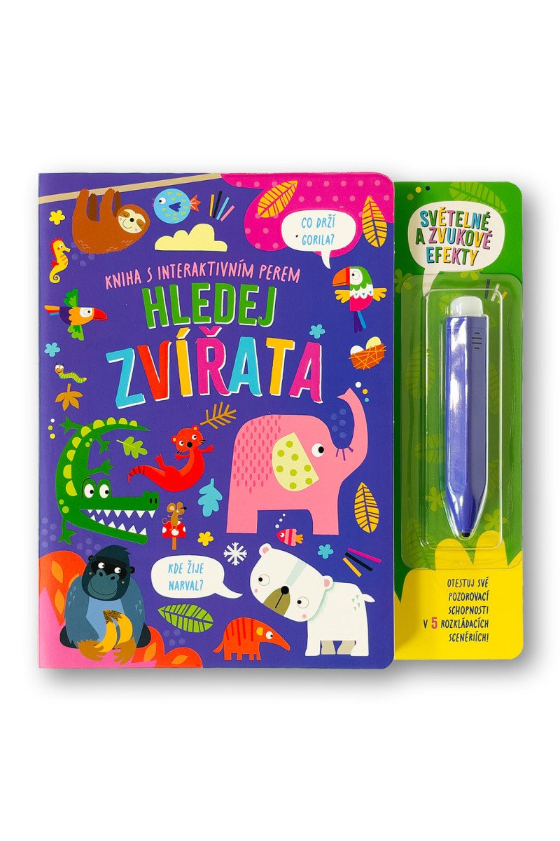 Kniha s interaktivním perem Hledej zvířata
