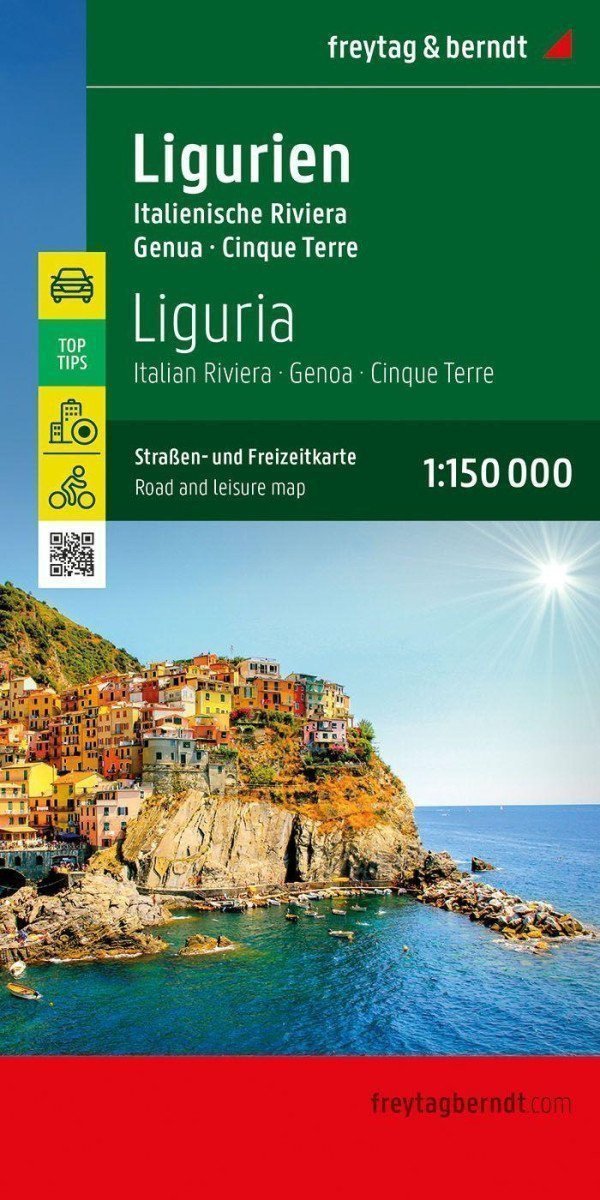 Ligurie 1150 000 silniční a rekreační mapa