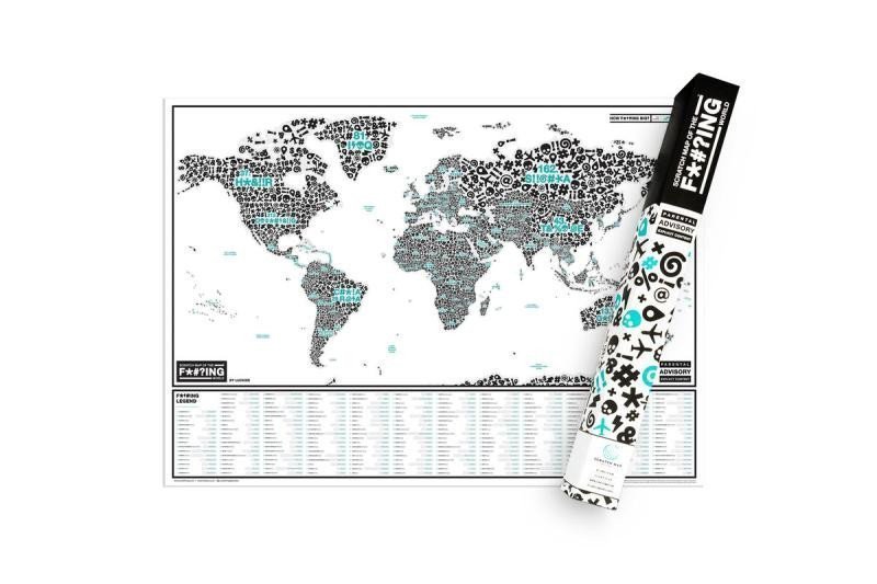 Stírací mapa světa FING World