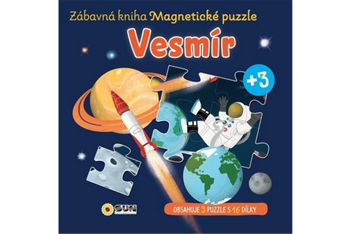 Zábavná magnetická kniha Vesmír - čti a skládej