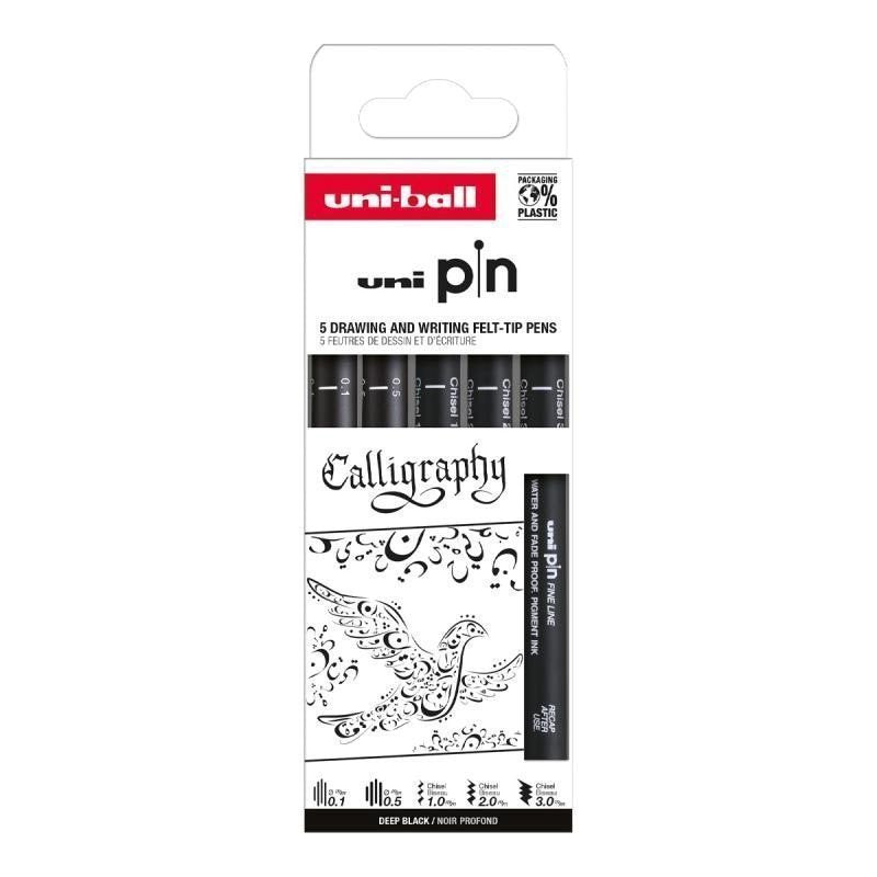 UNI PIN Creative writing - sada linerů Calligraphy 5 ks