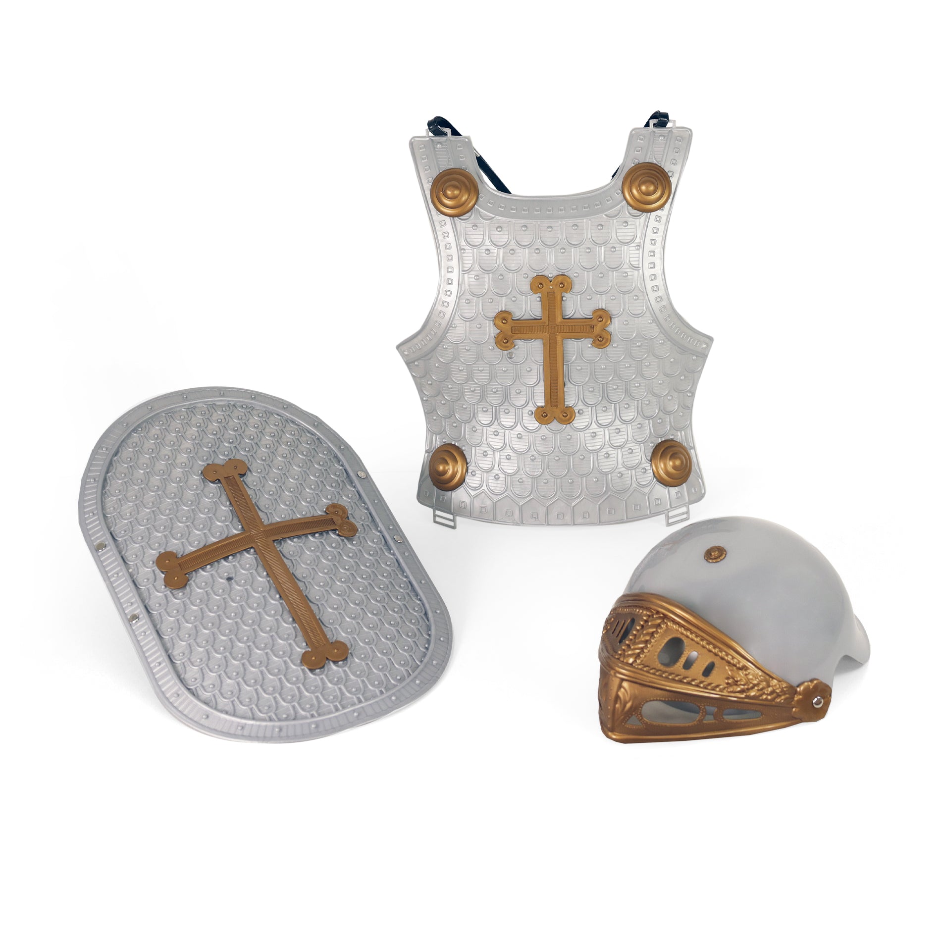 Large knight costume set with sword and shield
