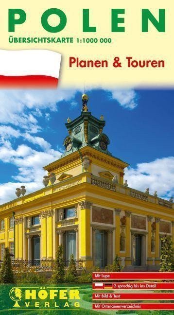 Polsko 1500 000 přehledová mapa Plánování a výlety