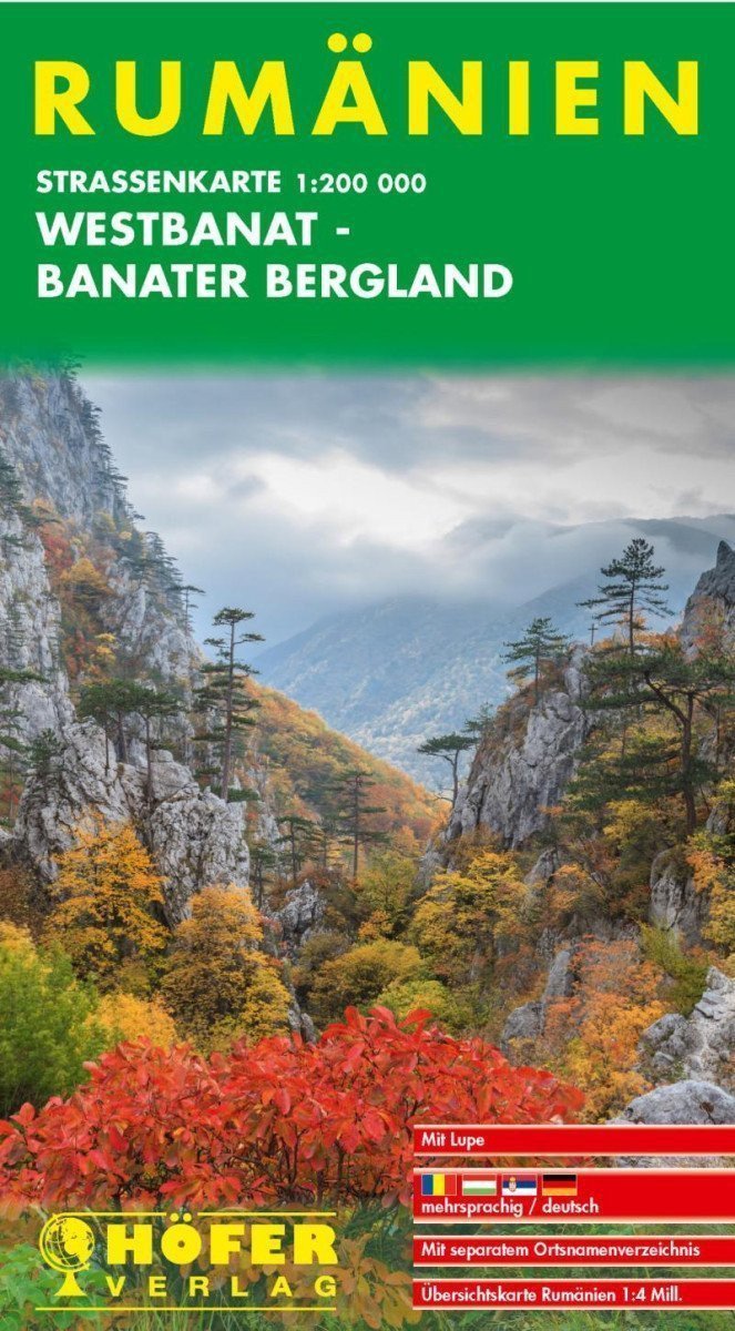 Rumunsko Pohoří Západní Banát-Banát 1200 000 automapa