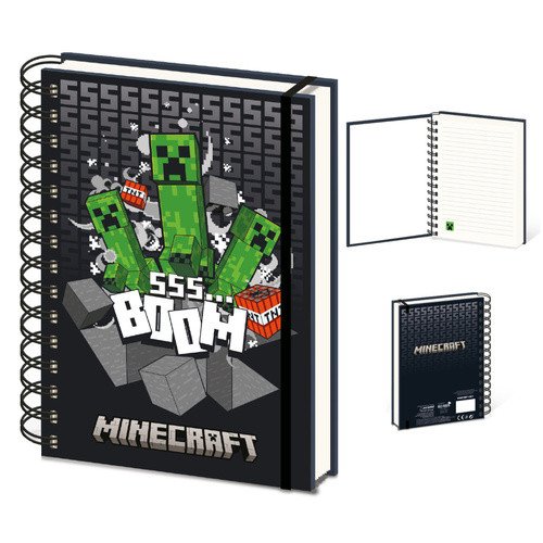 Minecrat A5 blok kroužkový 3D efekt
