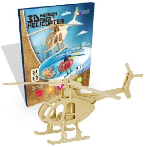 NiXiM Dřevěné 3D puzzleHelikoptéra