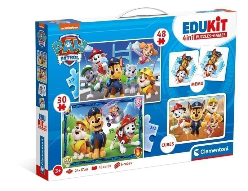 Edukit Disney Paw Patrol 4v1 pexeso 48 30 puzzle 6 kostek