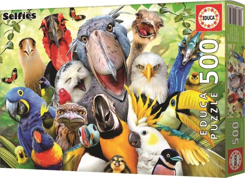 Puzzle Selfie Pozor vyletí ptáček500 dílků