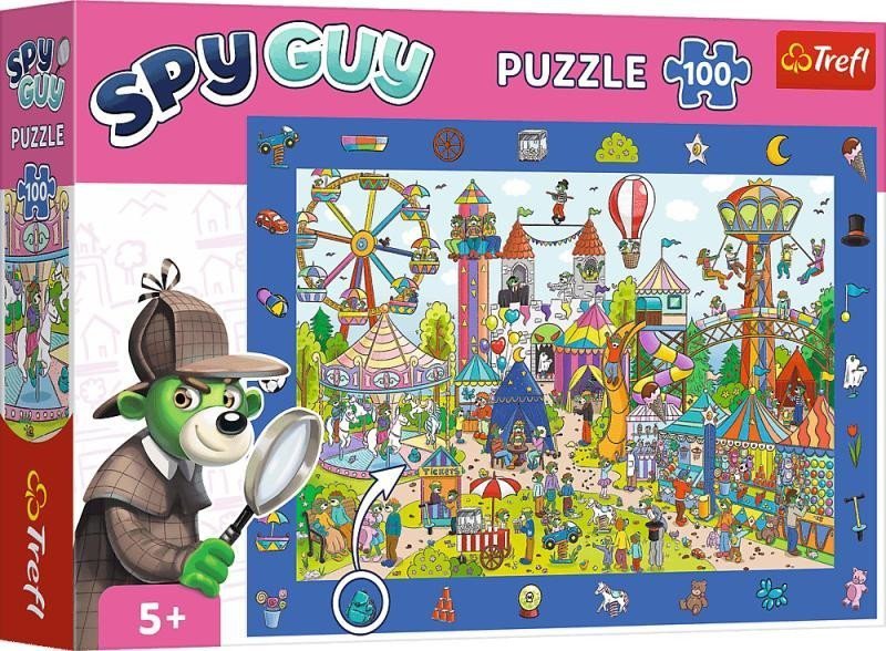 Puzzle s hledáním obrázků Spy Guy Zábavní park100 dílků