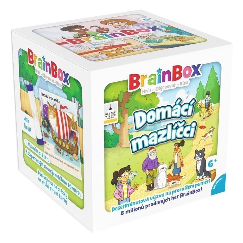 BrainBox Domácí mazlíčci postřehová a vědomostní hra