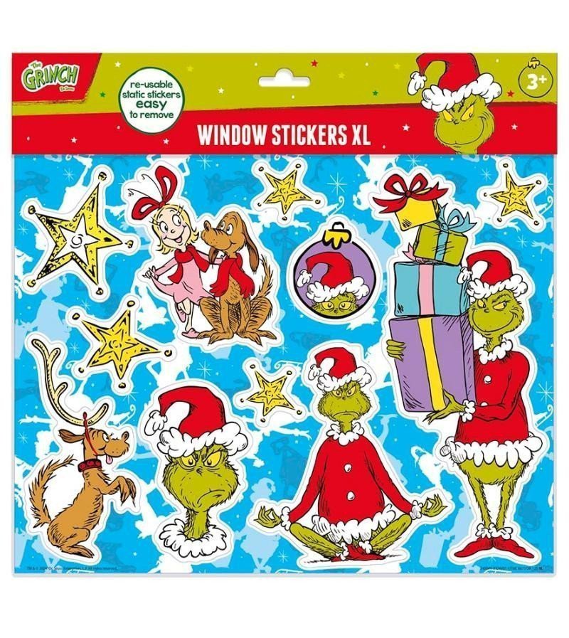 Grinch Nálepky na okno XL