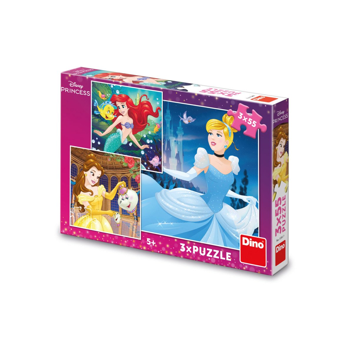 Puzzle Veselé princezny 3 x 55 dílků