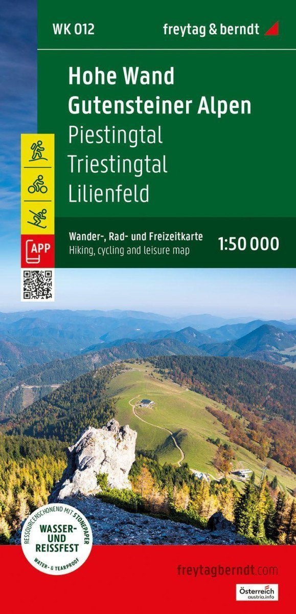 Hohe Wand - Gutensteinské Alpy 150 000 turistická cyklistická a rekreační mapa