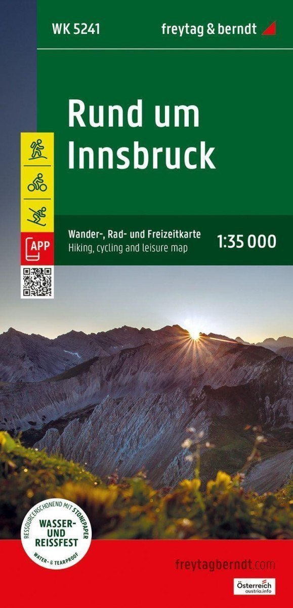 Okolí Innsbrucku 135 000 turistická cyklistická a rekreační mapa