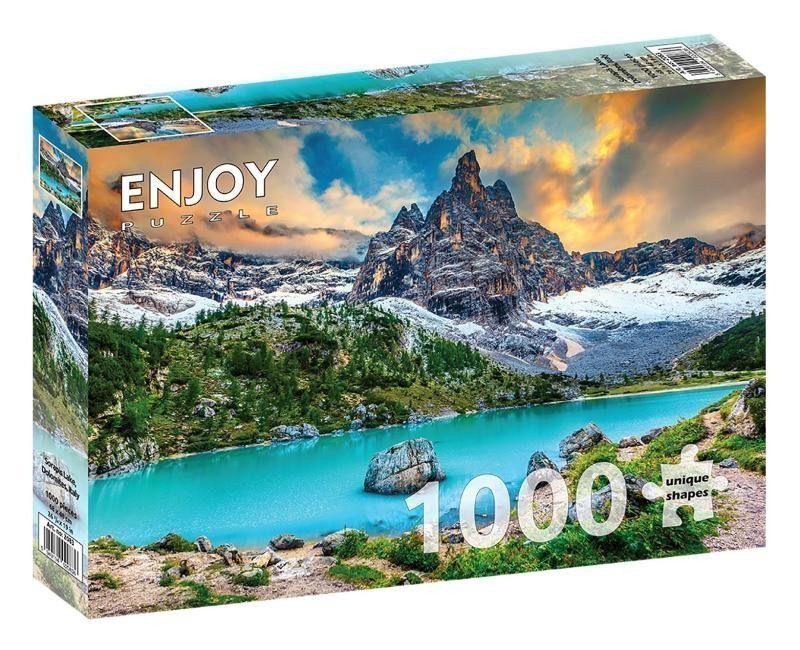Puzzle Jezero Sorapis Dolomity Itálie 1000 dílků