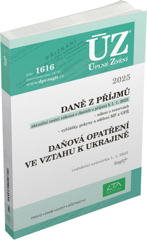 ÚZ 1616 Daně z příjmů 2025