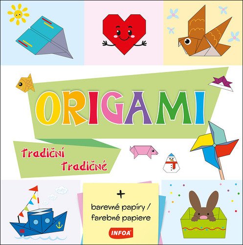 Origami tradiční tradičné barevné papíry farebné papiere