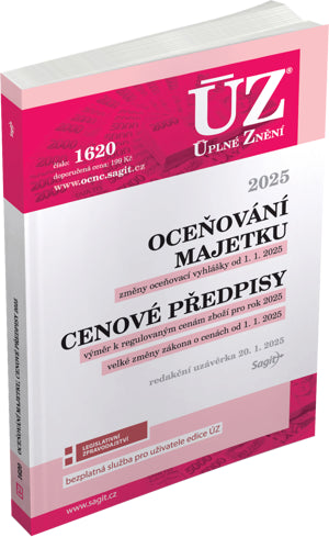 ÚZ 1620 Oceňování majetku Cenové předpisy 2025