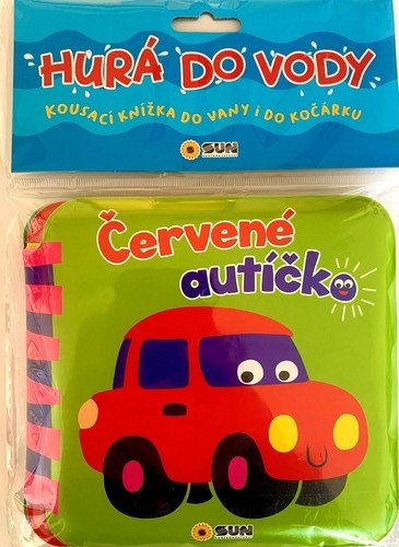 Hurá do vody Červené autíčko - Kousací nížka do vany i do kočárku