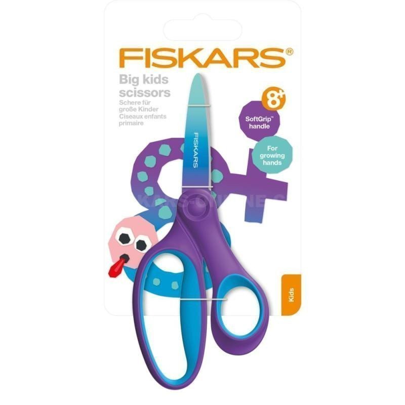 Fiskars Velké dětské nůžky 15 cm fialovo modrá