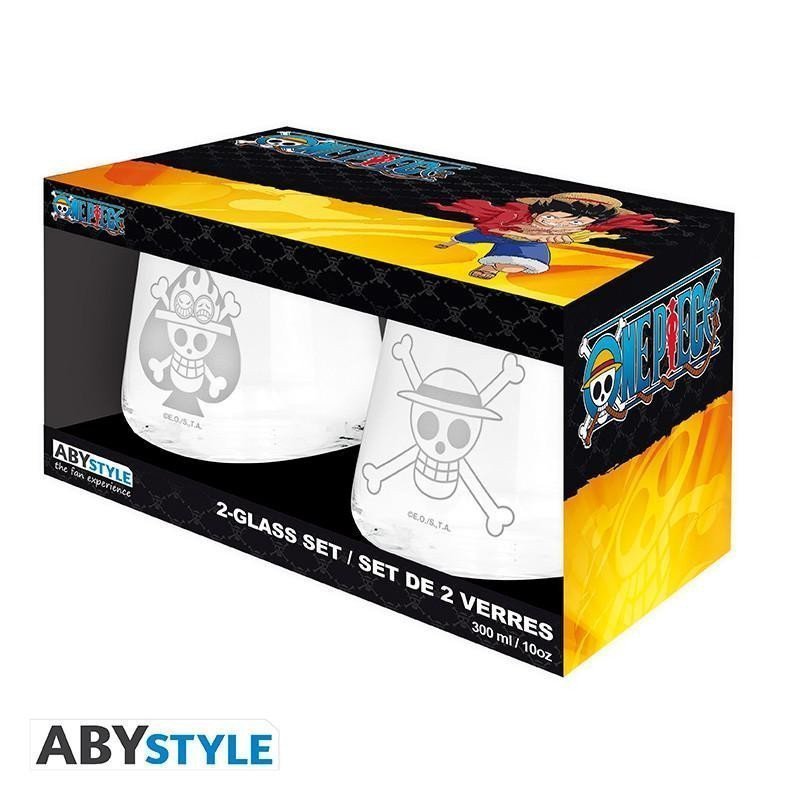 One Piece Set sklenic Luffy Ace