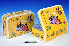 Kufřík šitý Krtek a Mašinka žlutý