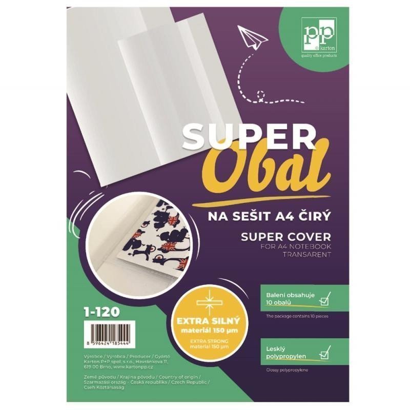 SUPEROBAL na sešit A4 čirý bal10ks 150 mic