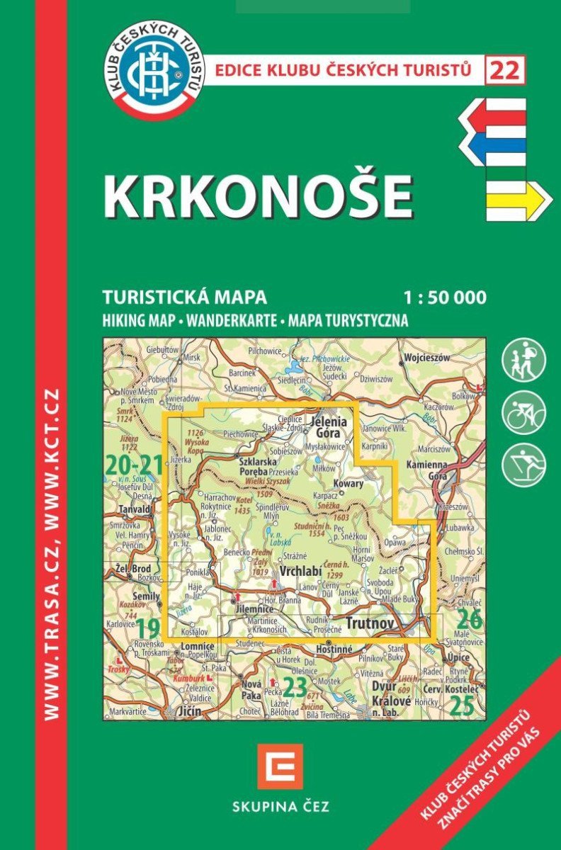 KČT 22 Krkonoše 150T Turistická mapa