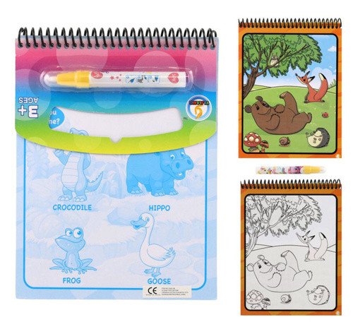 Kouzelné malování vodou Zvířátkablok s tužkou