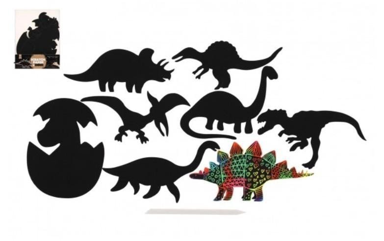 Škrabací obrázek Dinosaurus9 ks