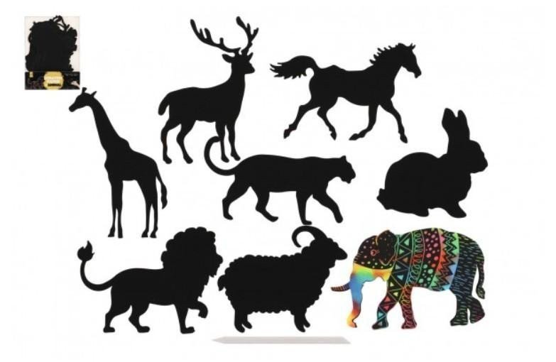 Škrabací obrázek Zvířata8 ks