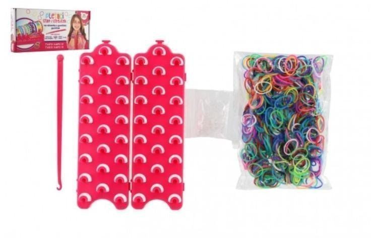 Udělej si svůj náramek - gumičky 600 ks náčiní pletací stav