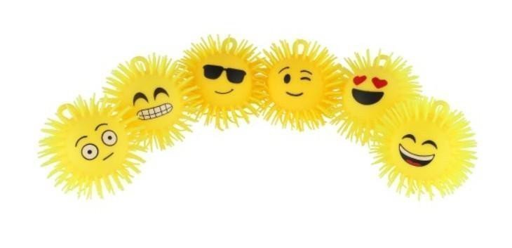 Míček chlupatý smajlík antistresový - mix motivů