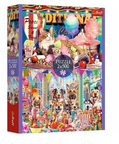 Puzzle Chlupatí přátelé 2x500 dílků
