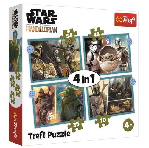 Puzzle Star Wars Mandalorian 4v1 35 48 54 70 dílků