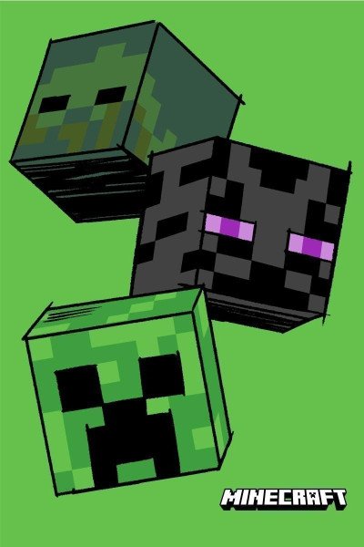 Fleecová deka - Minecraft The Mobs