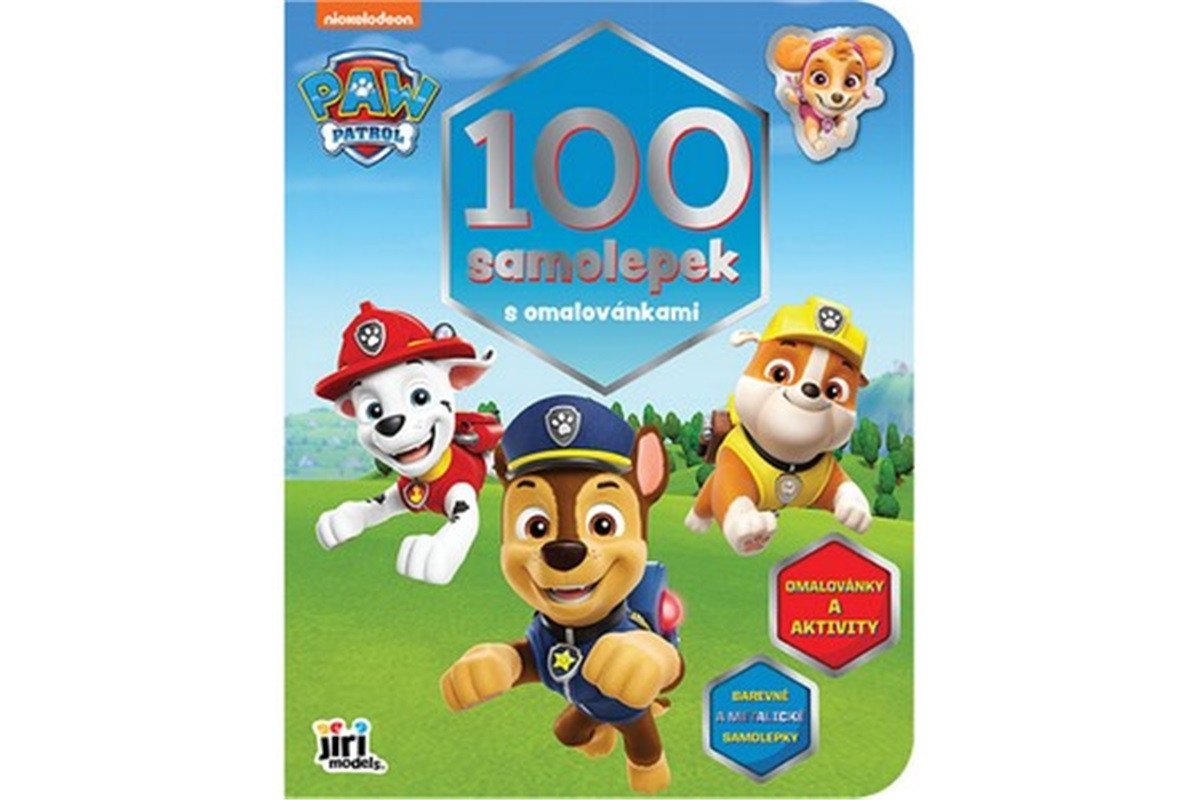 Tlapková patrola - 100 samolepek s omalovánkami