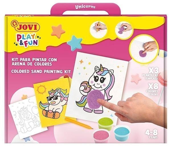 JOVI PLAYFUN sada na malování pískem 12ks - Unicorns