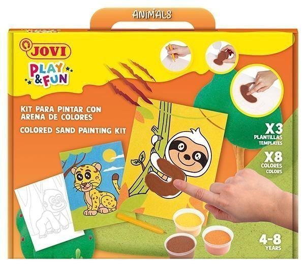 JOVI PLAYFUN sada na malování pískem 12ks - Animals