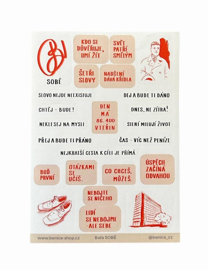 Be Nice samolepky - Baťa SOBĚ
