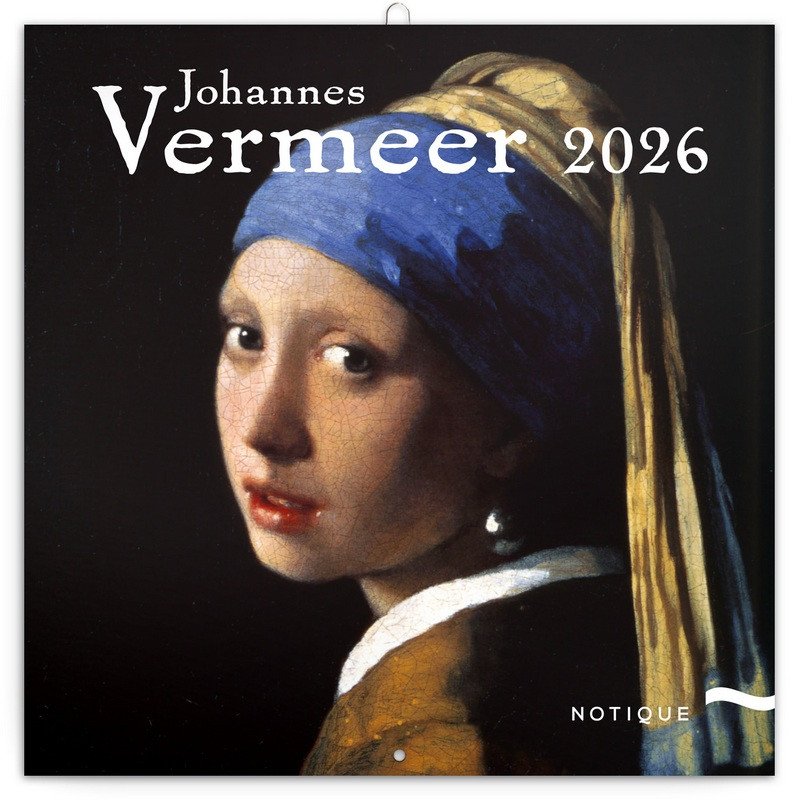 Kalendář 2026 poznámkový Johannes Vermeer 30 x 30 cm